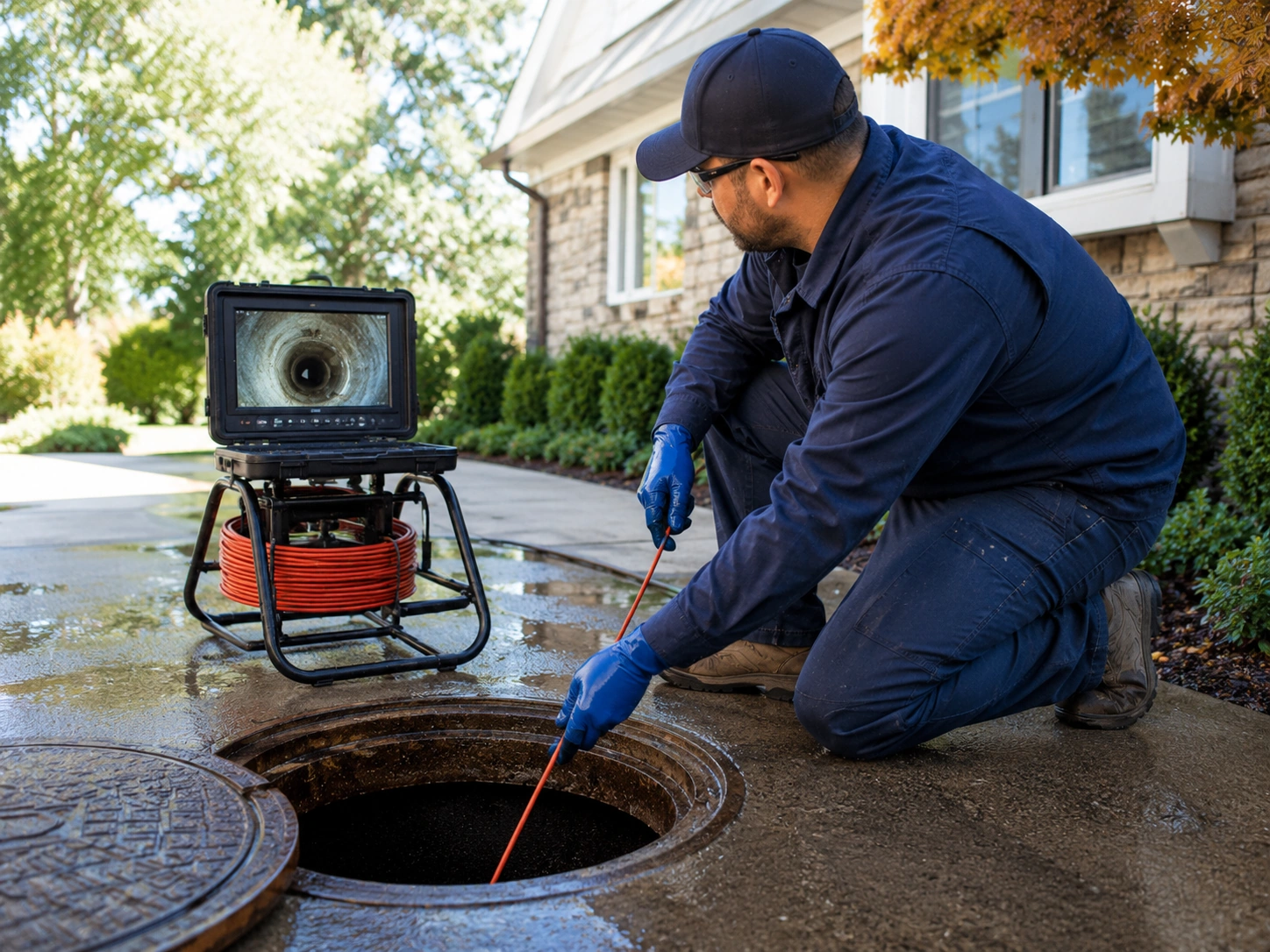 Main sewer line cleaning service