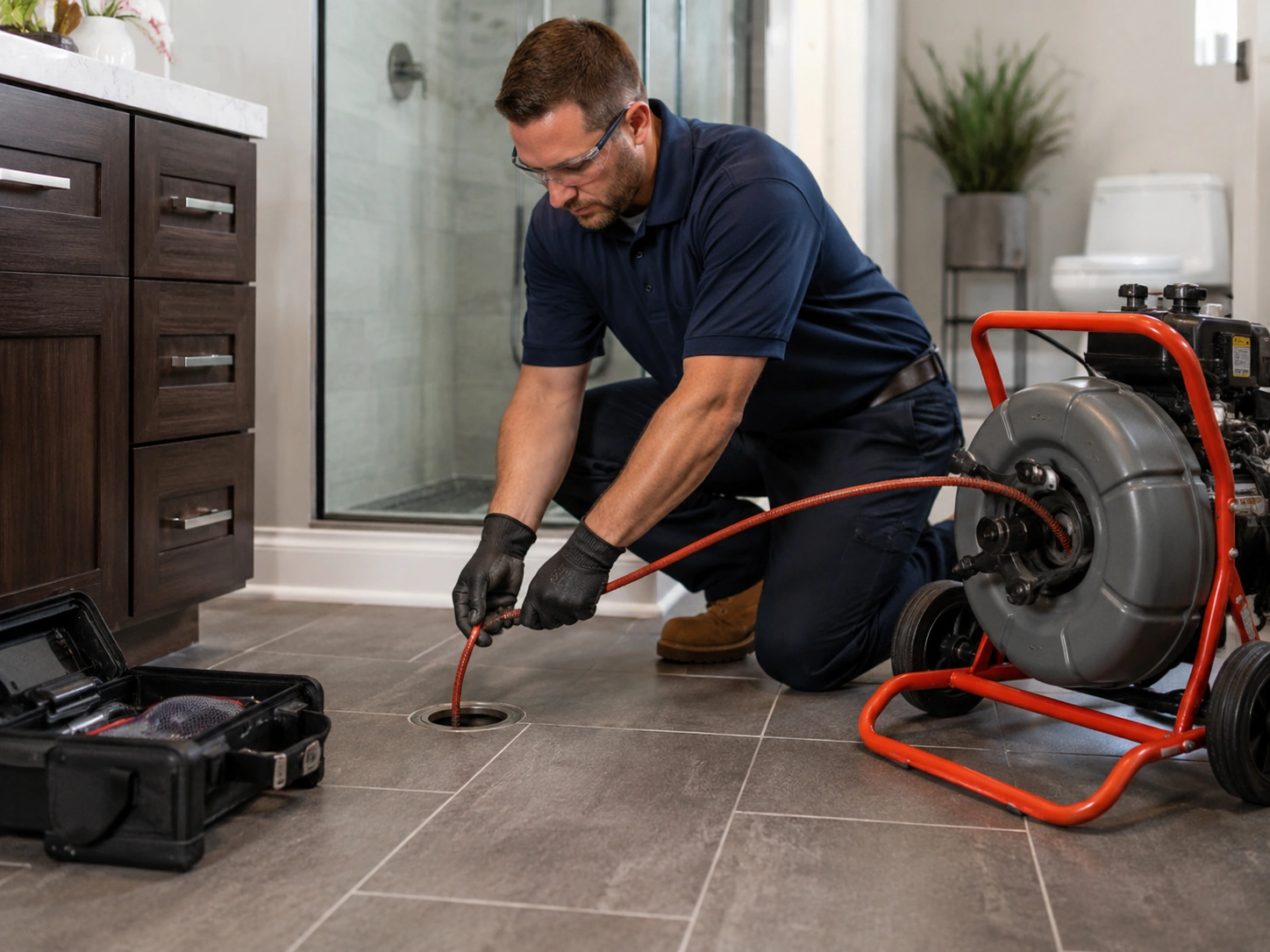 Preventive drain maintenance service for a local property